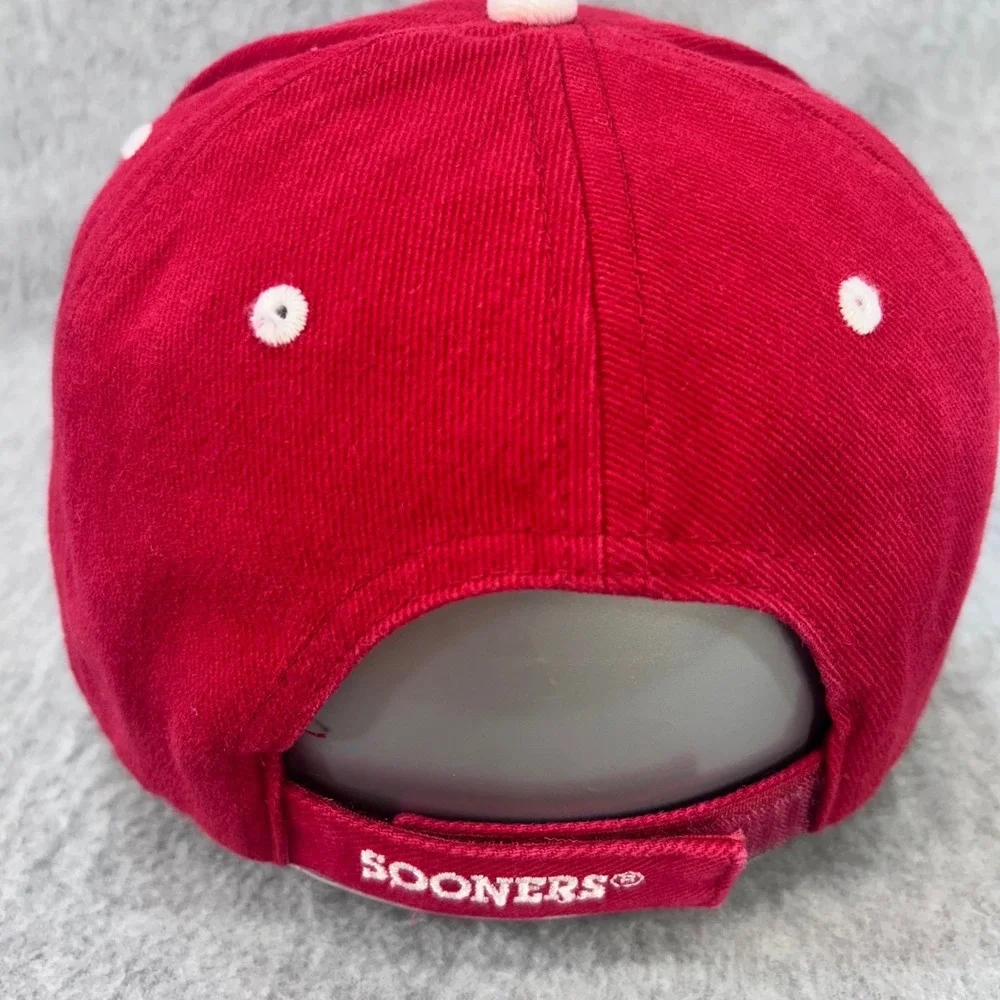OU Logo Mens Red Signatures Hat Oklahoma Sooners Adjustable OSFM